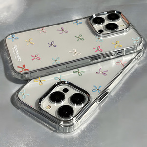 เหมาะสำหรับ iPhone 17 Pro Max เคสใสแบบนิ่มลายโบว์สีสันสดใสเต็มจอพร้อมรูขนาดใหญ่ เคสกันกระแทก - Product Image 6