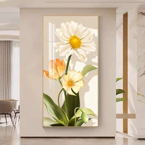 Salon de luxe décorations pour la maison peinture de <span class=keywords><strong>fleurs</strong></span> art mural de haute qualité peintures en porcelaine de cristal - Product Image 3