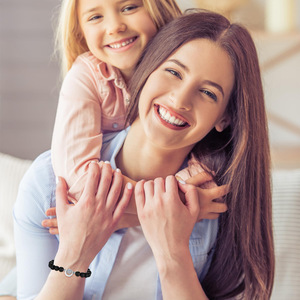 Bracelets de lune en pierre naturelle délicate cadeau de fête des mères pendentif coeur en pierre de zèbre rose bracelet de carte bijoux pour maman - Product Image 3