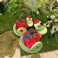 2024 gros sac de bonbons de noël serpent en peluche fabricant de jouets personnalisé doux peluche serpent peluche poupée pour les enfants
