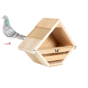 Caja de Madera para Nido de Palomas, de Pino, para Exteriores, con Abertura Triangular, Decoración de Jardín - Product Image 2