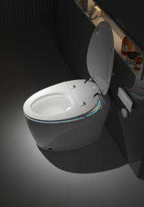 Hot bán bát tròn sàn gắn tự động tuôn ra thông minh nhà vệ sinh thông minh S-trap thoát nước điều khiển từ xa ghế Sưởi ấm nhà khách sạn sử dụng - Product Image 2