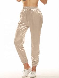 <span class=keywords><strong>Pantaloni</strong></span> Skinny <span class=keywords><strong>Rosa</strong></span> da Donna a Vita Alta Joggers <span class=keywords><strong>Pantaloni</strong></span> Casual Elasticizzati con Coulisse in Raso Lucido - Product Image 4