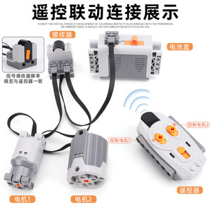 MOC teknik araba Motor parçaları çok güç fonksiyonları Servo alıcı modeli setleri uyumlu yapı taşları - Product Image 4