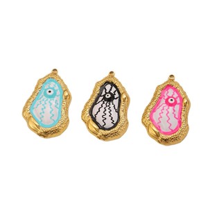 Colgante de Acero Inoxidable Galvanizado con Diseño de Ojo de Demonio Alienígena, Estilo Lujo Ligero, Accesorios de Joyería DIY Hechos a Mano, Yiwu Four - Product Image 5