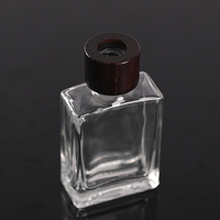 Nouvelle Bouteille Diffuseur Carrée Vide de 50 ml en Verre de Haute Qualité avec Bouchon à Vis et Impression Sérigraphiée pour Parfum Domestique