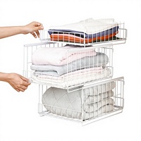Organisateur de placard, étagère de style tiroir, séparateur de garde-robe, support pour le rangement des vêtements, organisation de l'espace intérieur de l'armoire
