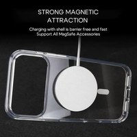 Coque de Téléphone Transparente Compatible iPhone 17, 16, 15 Pro. Conception Magnétique Transparente pour Téléphones Samsung