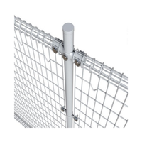 Clôture en fil métallique galvanisé et enduit de PVC, durable, anti-UV, décorative, à faible entretien, avec cadre à double boucle, portails doubles pour ferme et sport