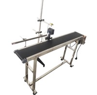 Mesin Cetak Inkjet Kode Tanggal Batch Lot Pencetak Inkjet Digital Otomatis dengan Konveyor