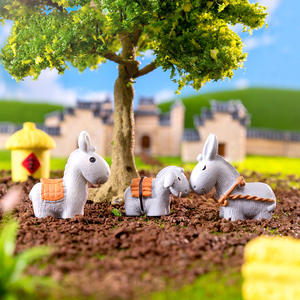 2025 dessin animé Animal Figurine Mini <span class=keywords><strong>jardin</strong></span> Simulation tirer <span class=keywords><strong>moulin</strong></span> âne Figurine jouet ferme Animal Miniature Micro paysage décor - Product Image 4