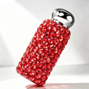 Vaso Térmico Aislado con Pedrería Roja, Botella Térmica Portátil de Acero Inoxidable para Viajes, Oficina, Regalo - Product Image 4