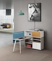 Bureau de travail ergonomique de style industriel moderne et minimaliste en acier respectueux de l'environnement de niveau E0, simple et durable