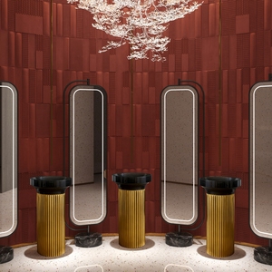 Italiaans design ronde luxe gouden en zwarte hars voetstuk wastafel kristallen badkamer wastafel vrijstaand transparant kunst wastafel - Product Image 4
