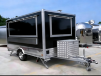 Remorque alimentaire remorquable personnalisée SANSHELL FW480 en acier inoxydable, chariot mobile multifonctionnel pour burgers, hot-dogs, snacks et service de bière, 4 roues
