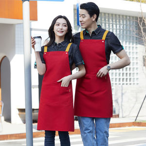 Produttore personalizzato grembiule Hotpot ristorante lavoro cucina bavaglino Logo stampato grembiule Catering - Product Image 5