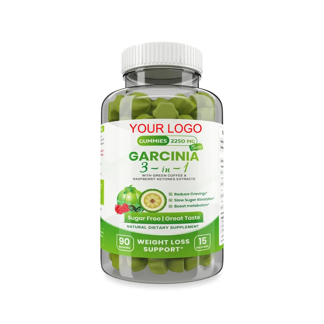 סופר הרזיה Garcinia Cambogia לבן כליות שעועית ירוק קפה שעועית כלורופיל Gummies עבור משקל שריפת שומן