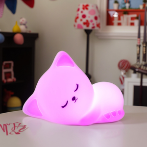 <span class=keywords><strong>Veilleuse</strong></span> LED en silicone pour bébé Kitty Baby, mini télécommande, pour la chambre de bébé, cadeau pour maman et enfants - Product Image 2