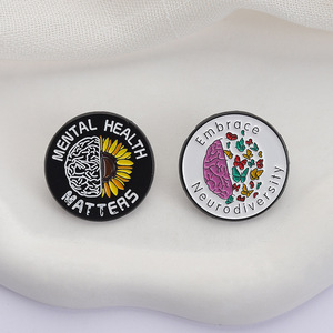 Pin <span class=keywords><strong>de</strong></span> solapa esmaltado al por mayor con diseño <span class=keywords><strong>de</strong></span> cerebro para la salud mental, para campañas <span class=keywords><strong>de</strong></span> concienciación, decoración <span class=keywords><strong>de</strong></span> oficina, graduación para estudiantes <span class=keywords><strong>de</strong></span> psicología - Product Image 5