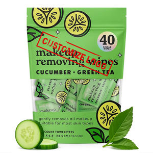 मिनी मेकअप रिमूवर वाइप्स व्यक्तिगत रूप से लपेटी गई यात्रा धीरे-धीरे चेहरे की वाइप्स कस्टम महिला सफाई वाइप्स - Product Image 1