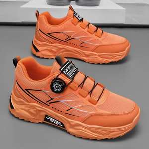 Chaussures de sport décontractées et confortables pour hommes, style basketball, tige en PU, semelle intermédiaire en PVC, semelle extérieure à boucle, légères - Product Image 5