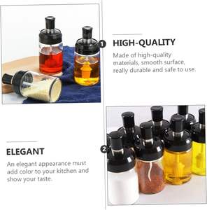 Bouteilles d'assaisonnement en verre pour la cuisine, pots à huile domestiques, bouteilles créatives pour assaisonnements, vente en gros transfrontalière - Product Image 4