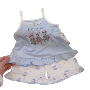 [Personalizzato] Completo Estivo per Bambine, Top Senza Maniche e Pantaloncini in Stile Coreano con Cartoni Animati in Lyocell per Bambine Più Grandi - Product Image 5
