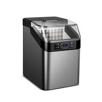 Máquina de Hielo Eléctrica Portátil de Acero Inoxidable, Pequeña, Enfriada por Aire, para Uso Doméstico, en Hoteles, al Aire Libre o Comercial