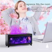 Humidificateur électrique à ultrasons effet cheminée, diffuseur d'aromathérapie à brume froide, télécommande, lumière changeante de couleur, faible bruit, pour la maison