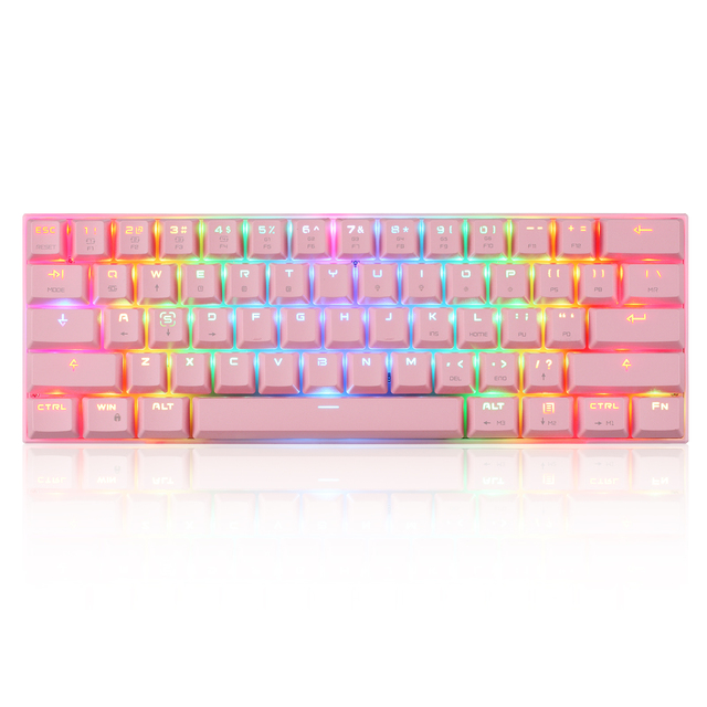 Motospeed CK62 Custom ABS Doubleshot Keycaps Mini Wireless Keyboard Three Mode 61 Keys Rgb Hot Swap Wireless Mechanical Keyboard