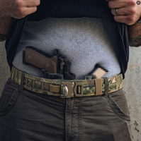 Ceinture tactique à dégagement rapide MOLLE en nylon, multi-motifs camouflage, robuste pour l'extérieur, 1,5 pouce intérieur/extérieur