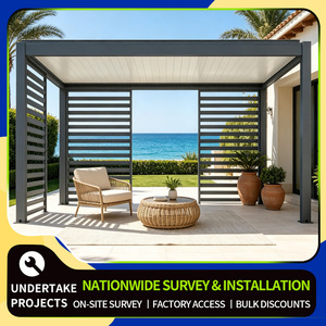 Pavillons en aluminium transfrontaliers pour le commerce extérieur, stores d'ombrage extérieurs, pour cours, villas, jardins, à lames orientables intelligentes - Product Image 5