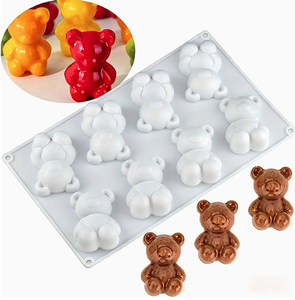 Nuevo <span class=keywords><strong>Molde</strong></span> de Silicona para Pastel con Forma de Osito, <span class=keywords><strong>Molde</strong></span> de Silicona para Pastel de Chocolate con Forma de Osito de Peluche - Product Image 1