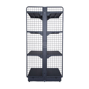 Bastidores de alambre de Servicio Ligero OEM/ODM para supermercado 30X60 1310H 450D 1200W estantes de un solo lado con panel trasero y paneles de alambre laterales - Product Image 6