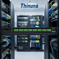 Thinuna IP-9632EM III Matriz de Alarma de Red IP de 32 Canales, Unidad de Entrada de Señal de Incendio para Sistema de PA con Respuesta <0.1s y Respaldo de CC24V