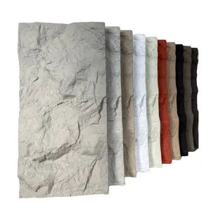 Lightweight polyurethane PU stone indoor and outdoor wall panels exterior simulated stone 3D Wall panel board