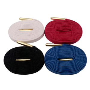 Weiou lacci <span class=keywords><strong>8mm</strong></span> cerati stringa di scarpe nero bianco dorati lacci per scarpe in cotone doppio strato per scarpe di cuoio Casual - Product Image 2