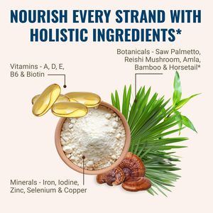 ไบโอติน 5000mcg คอลลาเจนและซอว์ พาล์มเมตโต วิตามินบำรุงสุขภาพเส้นผม ปกป้องรากผม สำหรับผู้หญิง ผู้ชาย วัยรุ่น และผู้ใหญ่ ชนิดแคปซูล - Product Image 4