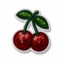 Patchs brodés personnalisés avec des paillettes |   Badge logo scintillant pour les marques de vêtements de mode, vestes, chapeaux, sacs