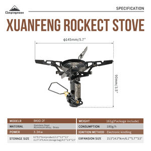 Campingmoon <span class=keywords><strong>2025</strong></span> Anniversaire Réchaud extérieur au butane Réchaud léger avec logo personnalisé Réchaud de camping pliable réchaud à gaz de camping portable - Product Image 4