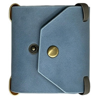 Dompet Uang Kulit PU Vintage Pendek Model Gulung dengan Kancing Penutup, Anti RFID, Ramah Lingkungan