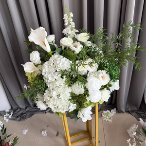 Fleurs de mariage, hydrangea vert artificiel de 70 cm, boule de fleurs pour décoration de mariage, décoration suspendue pour scène avec support <span class=keywords><strong>en</strong></span> métal robuste - Product Image 2