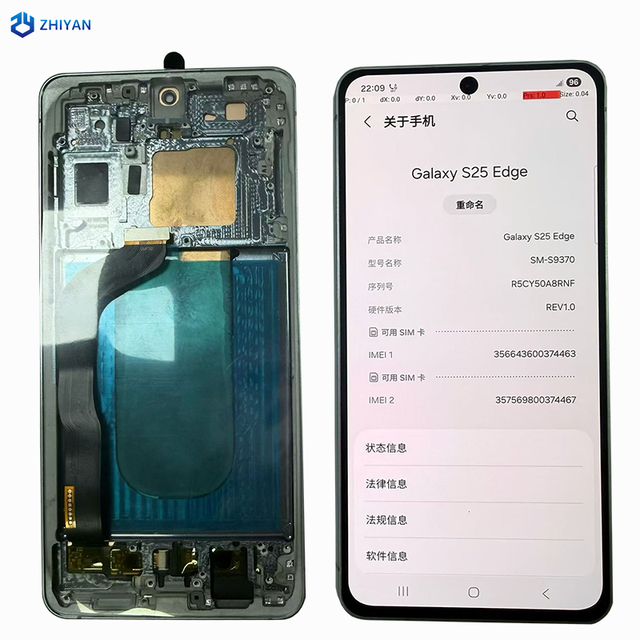 Factory Price for Samsung Galaxy S25 Edge SM-S9370 OLED with Digitizer Full Assembly 6.7" 1 Year Warranty Repair Accessories
