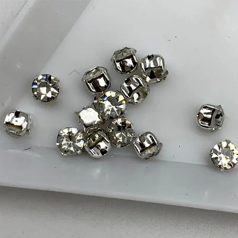 Set di artigli d'argento da SS12 a SS30 cristallo chaton pietre di vetro strass per abito da sposa