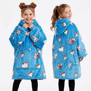 Manta con Capucha Personalizada para Niños, Bata Infantil Tipo Manta, Manta con Capucha de Franela y Forro Polar Sherpa Extra Grande con Bolsillo - Product Image 4