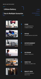 BESTON Gute Qualität 4 Zellen BESTON 1,5 V Wiederauf ladbare AAA-Batterie mit niedriger Selbstentladung 1200mWh <span class=keywords><strong>Li</strong></span>-Ionen-Batterie für 1500 Zyklen - Product Image 5