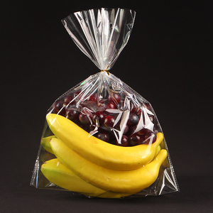 Sacs plats en OPP de qualité alimentaire pour l'emballage de fruits (bananes), avec logo personnalisé, haute transparence et trous d'aération, pour la vente en gros et la vente au détail - Product Image 1