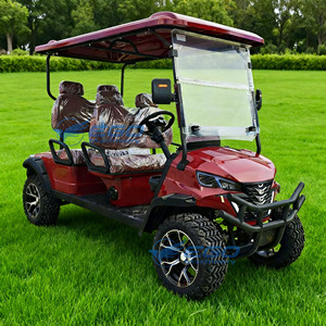Voiturette de golf électrique tout-terrain haut de gamme à 4 places avec pare-soleil et batterie de stockage pour le tourisme panoramique - Product Image 5