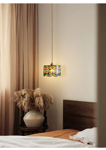 Araña de cristal colorida moderna de estilo Ins, lámpara pequeña, lámpara colgante de cristal Retro para Bar, oficina, hogar - Product Image 3