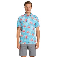 Polo de Golf de Manga Corta de Alta Calidad, Totalmente Estampado, de Poliéster y Elastano, con Elasticidad en 4 Direcciones, Logotipo Personalizado, Ropa de Golf